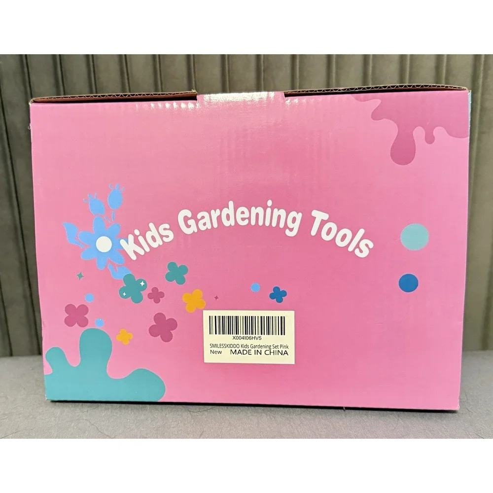 Smiless Kiddo Gardening Tools Kids Pink NEW 7-Piece Outdoor Play Set‎